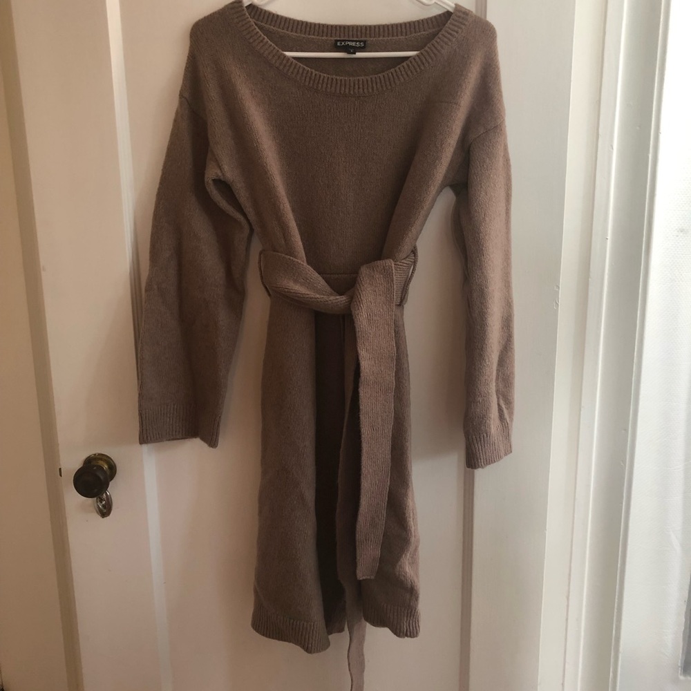 Express Sweater Wrap Dress